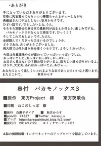 (C87) [Kuroshiro Desire (Akitsuki Karasu)] Bakamonox 3 (Touhou Project)