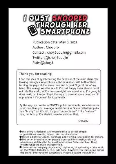 Kanojo no SmaPho o Nozoita dake nano ni | I Just Snooped through Her Smartphone