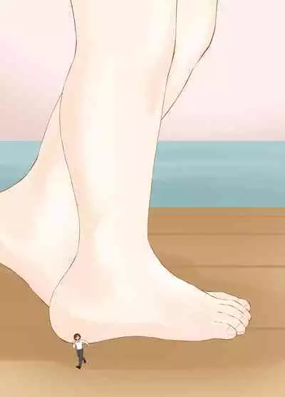 A CG collection of getting smaller and being stepped on by a girl