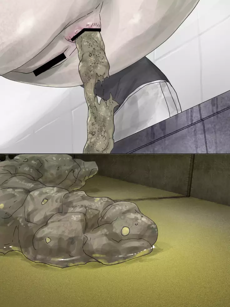 溝トイレを真下から【学校編】