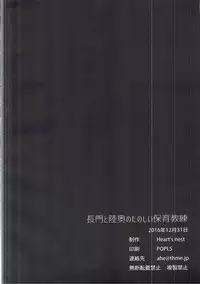 (C91) [Heart's nest (hato)] Nagato to Mutsu no Tanoshii Hoiku Kyouren (Kantai Collection -KanColle-)